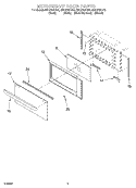 MICROWAVE DOOR Diagram and Parts List for GSC278PJB3  Whirlpool Microwave Oven Combo