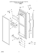 REFRIGERATOR DOOR Diagram and Parts List for 3XART732GW00  Whirlpool Refrigerator