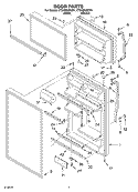 DOOR Diagram and Parts List for CT21GKXKQ01  Crosley Refrigerator
