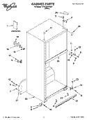 CABINET PARTS Diagram and Parts List for ET8CHEXSQ01  Whirlpool Refrigerator
