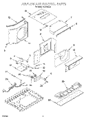 AIR FLOW AND CONTROL Diagram and Parts List for ACQ122XJ0  Whirlpool Air Conditioner