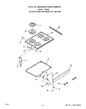 MAIN TOP Diagram and Parts List for F4858W0  Roper Range