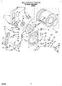 BULKHEAD Diagram and Parts List for LGR3624BW1  Whirlpool Dryer