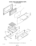 OVEN DOOR AND BROILER Diagram and Parts List for SF3001ERW0  Whirlpool Range