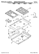 COOKTOP PARTS Diagram and Parts List for KGSA906PBL00  KitchenAid Range