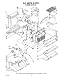 AIR FLOW Diagram and Parts List for A0W23W10  Whirlpool Air Conditioner