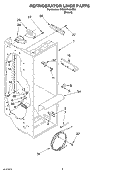 REFRIGERATOR LINER Diagram and Parts List for 4YED5FHQKT00  Whirlpool Refrigerator