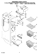 FREEZER LINER PARTS Diagram and Parts List for KSRG22FTSS02  KitchenAid Refrigerator