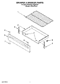 DRAWER & BROILER PARTS, OPTIONAL PARTS Diagram and Parts List for FES355TB1  Roper Range