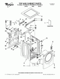 TOP AND CABINET PARTS Diagram and Parts List for WFW97HEXL0  Whirlpool Washer