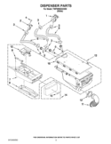 DISPENSER PARTS Diagram and Parts List for YWFW9050XW00  Whirlpool Washer