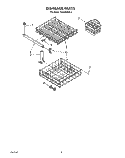 DISHRACK Diagram and Parts List for DU5200XW0  Whirlpool Dishwasher