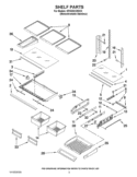 SHELF PARTS Diagram and Parts List for KFIS25XVMS10  KitchenAid Refrigerator