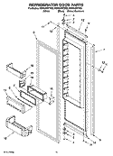REFRIGERATOR DOOR PARTS Diagram and Parts List for KSSS42QTB02  KitchenAid Refrigerator