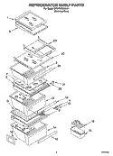 REFRIGERATOR SHELF PARTS Diagram and Parts List for BRS70YRANA01  Whirlpool Refrigerator