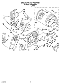 BULKHEAD PARTS, OPTIONAL PARTS (NOT INCLUDED) Diagram and Parts List for YLER4000RQ1  Whirlpool Dryer