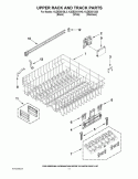 UPPER RACK AND TRACK PARTS Diagram and Parts List for KUDE20IXBL0  KitchenAid Dishwasher