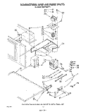 MAGNETRON AND AIR FLOW Diagram and Parts List for RM973BXPT1  Whirlpool Microwave Oven Combo