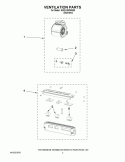 VENTILATION PARTS Diagram and Parts List for KWCU300WSS0  KitchenAid Range Hood