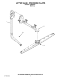 UPPER WASH AND RINSE PARTS Diagram and Parts List for IUD8100YS1  Whirlpool Dishwasher