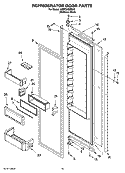 REFRIGERATOR DOOR PARTS Diagram and Parts List for KSSP36QMS03  KitchenAid Refrigerator