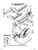 TOP AND CONSOLE, LITERATURE AND OPTIONAL Diagram and Parts List for KGYE550VAL0  KitchenAid Dryer