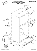 CABINET Diagram and Parts List for ET18ZKXDN04  Whirlpool Refrigerator