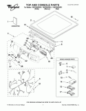 TOP AND CONSOLE PARTS Diagram and Parts List for YWED9450WL1  Whirlpool Dryer