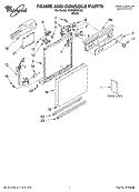 FRAME AND CONSOLE PARTS Diagram and Parts List for DU890SWLU0  Whirlpool Dishwasher