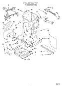 FRAME Diagram and Parts List for TU800SPHB0  Whirlpool Trash Compactor
