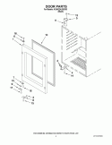 DOOR PARTS Diagram and Parts List for KUWO24LSBX03  KitchenAid Wine and Beverage Cooler