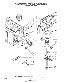 MAGNETRON AND AIR FLOW Diagram and Parts List for RJM1870P  Whirlpool Microwave Oven Combo
