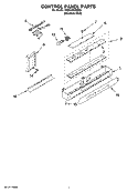 CONTROL PANEL PARTS Diagram and Parts List for KSSC42QMS03  KitchenAid Refrigerator