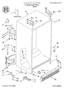 CABINET, LITERATURE Diagram and Parts List for 3XART731GB00  Whirlpool Refrigerator