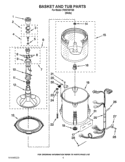 BASKET AND TUB PARTS Diagram and Parts List for ITW4700YQ0  Inglis Washer