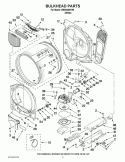 BULKHEAD PARTS Diagram and Parts List for WED8200YW0  Whirlpool Dryer