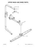 UPPER WASH AND RINSE PARTS Diagram and Parts List for WDT790SLYM2  Whirlpool Dishwasher