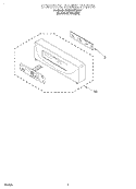 CONTROL PANEL, LITERATURE Diagram and Parts List for KEMS307DBS4  KitchenAid Microwave Oven Combo