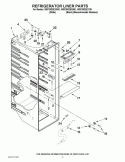 REFRIGERATOR LINER PARTS Diagram and Parts List for WSF26D2EXW01  Whirlpool Refrigerator