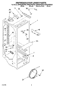 REFRIGERATOR LINER PARTS Diagram and Parts List for KSRD22FKBL03  KitchenAid Refrigerator