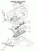 CONTROL PANEL PARTS Diagram and Parts List for WTW6200VW0  Whirlpool Washer