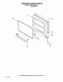 FREEZER DOOR PARTS Diagram and Parts List for M0RXEMMWM00  Whirlpool Refrigerator