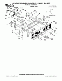 WASHER/DRYER CONTROL PANEL PARTS Diagram and Parts List for LTE5243DQ9  Whirlpool Washer Dryer Combo