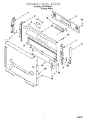 CONTROL PANEL PARTS Diagram and Parts List for YSF385PEGQ7  Whirlpool Range