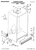 Part Location Diagram of 2312043 Whirlpool HINGE-DOOR