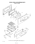 OVEN DOOR AND BROILER Diagram and Parts List for SF3117SRW1  Whirlpool Range