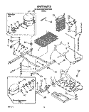 UNIT Diagram and Parts List for 8ED22RQXXW00  Whirlpool Refrigerator