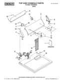 TOP AND CONSOLE PARTS Diagram and Parts List for CGD126SXQ2  Whirlpool Dryer