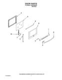 DOOR PARTS Diagram and Parts List for WFI910H0AS0  Whirlpool Range