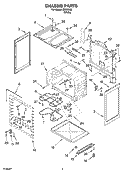 CHASSIS PARTS Diagram and Parts List for IRE32302  Inglis Range